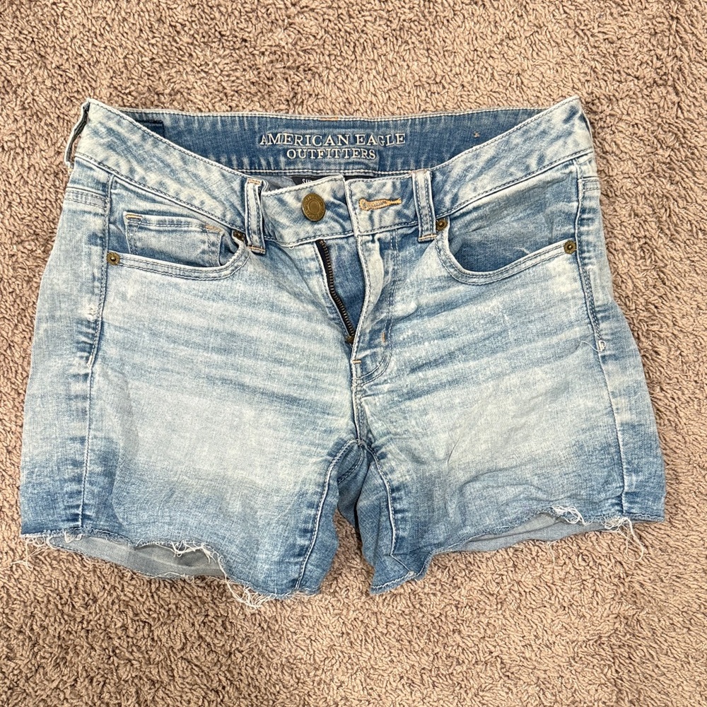 American Eagle Outfitters Faded Blue Jean Shorts